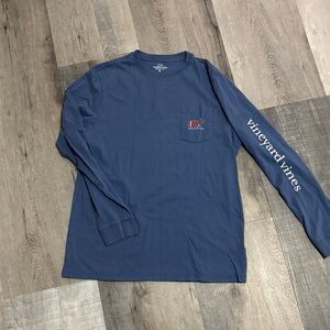 Vineyard Vines Men's Navy Long Sleeve Tee